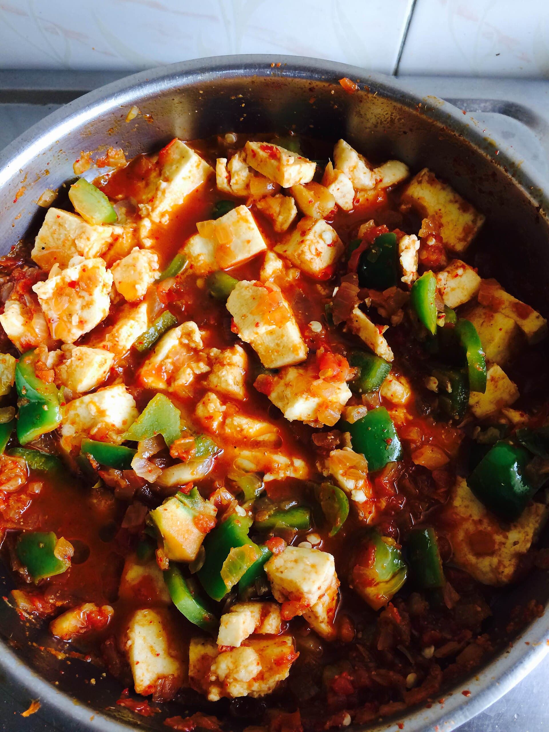 Kadai Paneer, crushed not ground